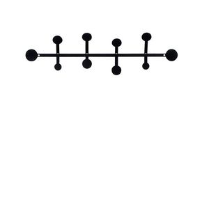 Nástěnný věšák Hook 70 cm černý vyobraziť