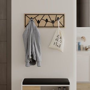 Nástěnný věšák Houseland Trace dub safírový/černý vyobraziť