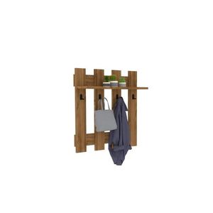 Nástěnný věšák s policí Carina 70 cm ořech vyobraziť