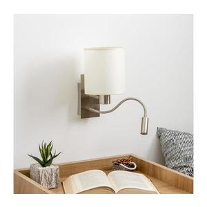 Brilagi -LED Flexibilná nástenná lampa NUBILA 1xE27/25W/230V+LED/3W matný chróm/krémová BRI117 vyobraziť