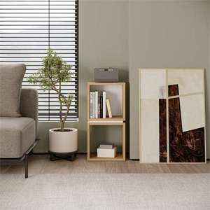 Nízká knihovna Houseland Lofty 2 dub safírový/bílá vyobraziť