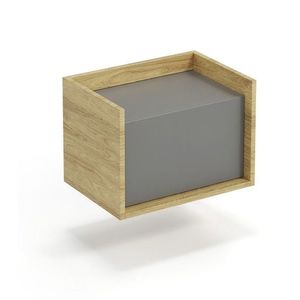 Nízka skrinka MOBIUS 1D prírodný orech/sivá vyobraziť