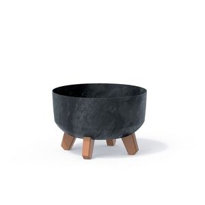 Nízký květináč GRACIE EFFECT antracitový vyobraziť