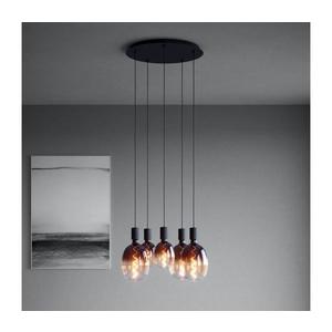 Eglo 390267 - Luster na lanku HUEBRO 5xE27/40W/230V čierna 390267 vyobraziť