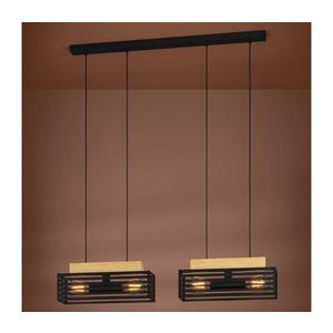 Eglo 390164 - Luster na lanku CIDRAZ 4xE27/40W/230V čierna/hnedá 390164 vyobraziť