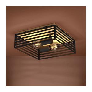 Eglo 390163 - Stropné svietidlo CIDRAZ 2xE27/40W/230V čierna/hnedá 390163 vyobraziť