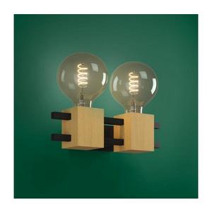 Eglo 390192 - Nástenné svietidlo LEVANTARA 2xE27/40W/230V čierna/hnedá 390192 vyobraziť