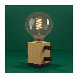 Eglo 390193 - Stolná lampa LEVANTARA 1xE27/40W/230V čierna/hnedá 390193 vyobraziť