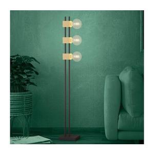Eglo 390194 - Stojacia lampa LEVANTARA 3xE27/40W/230V čierna/hnedá 390194 vyobraziť