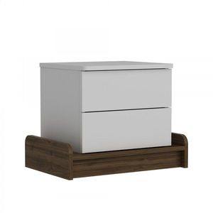 Nočný stolík Marina biely/orech vyobraziť