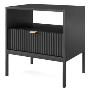 Nočný stolík Nova 54 cm čierny/čierny rám vyobraziť