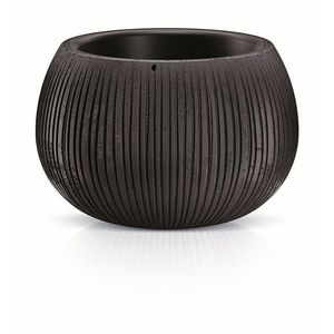 Obal na kvetináč s vložkou Bowl čierny vyobraziť