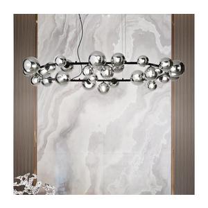 Ideal Lux - LED Luster na lanku PERLAGE 30xG9/3W/230V 143 cm čierna/dymová 296753 vyobraziť