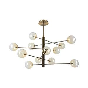 Ideal Lux - LED Luster na tyči EQUINOXE 12xG4/2W/230V pr. 128, 1 cm mosadz/dymová 345383 vyobraziť