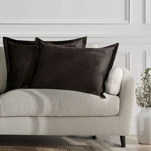 Obliečky na vankúše AmeliaHome Velvet Side Si tmavohnedé vyobraziť