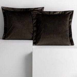 Obliečky na vankúše AmeliaHome Velvet Side tmavohnedé vyobraziť