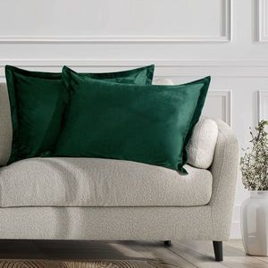 Obliečky na vankúše AmeliaHome Velvet Side tmavozelené vyobraziť