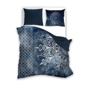 Obliečky zo saténovej bavlny Pure Sateen 140x200 cm modré vyobraziť