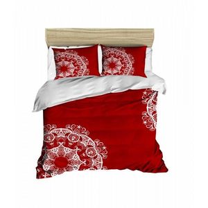 Oboustranné povlečení Karis 200x220 cm + 2 polštáře + prostěradlo bílo-červená vyobraziť