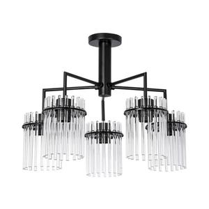 Luster na tyči 5xE27/60W/230V čierna/číra W-CPX1751-5 vyobraziť