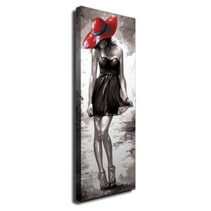 Obraz na plátne Beauty with hat PC107 30x80 cm vyobraziť