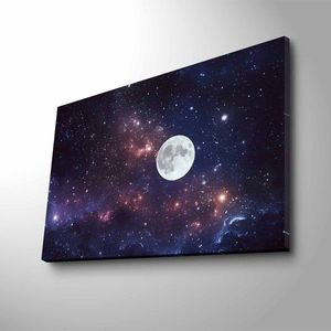 Obraz s LED osvetlením FAREBNÉ NEBA S MESIACOM 45 x 70 cm vyobraziť