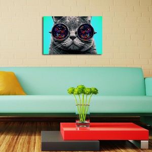 Obraz s LED osvetlením MAČKA V OKULIAROCH 61 45 x 70 cm vyobraziť