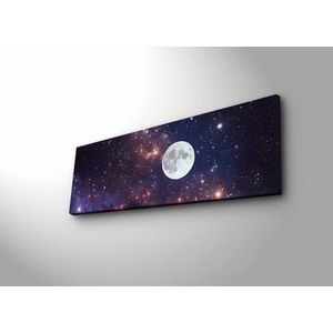 Obraz s LED osvetlením MESIAC NA NOČNOM NEBI 30 x 90 cm vyobraziť