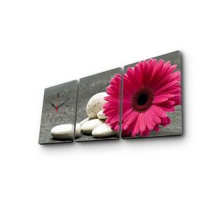Obrazové nástenné hodiny Gerbera 96x40 cm viacfarebné vyobraziť