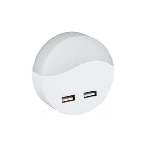 LED Nočné svetlo so senzorom súmraku do zásuvky 2xUSB LED/0, 45W/230V 3000K 505 vyobraziť