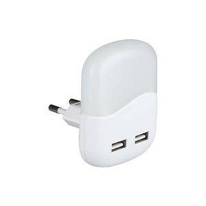 LED Nočné svetlo so senzorom súmraku do zásuvky 2xUSB LED/0, 45W/230V 3000K 507 vyobraziť