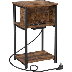 Odkládací stolek se zásuvkou Vasagle Pranky hnědý/černý vyobraziť