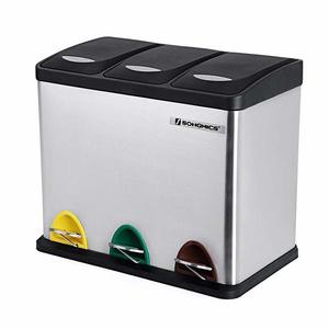 Odpadkový kôš 3 x 8 l strieborný vyobraziť