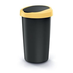 Odpadkový koš COMPACTO FLAS 50 L černý/světle žlutý vyobraziť