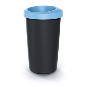 Odpadkový koš COMPACTO světle modrý/černý vyobraziť