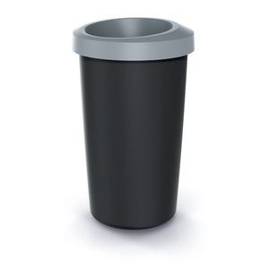 Odpadkový koš COMPACTO světle šedý/černý vyobraziť