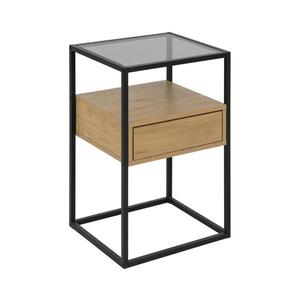 Nočný stolík ZEIN dub/čierna 0000096333 vyobraziť
