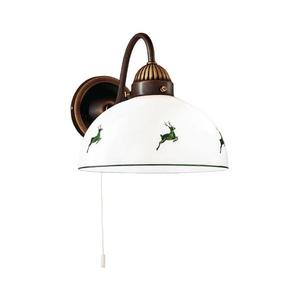 Kolarz 731.61.100 - Nástenná lampa NONNA 1xE27/75W/230V hnedá/jelene zelená 731.61.100 vyobraziť