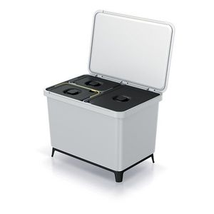 Odpadkový kôš SYSTEMO 2x10 L + 23 L svetlo šedý vyobraziť