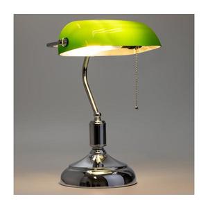 Brilagi - Stolná lampa BANK OFFICE 1xE27/60W/230V lesklý chróm/zelená L352-ZE/CHR vyobraziť