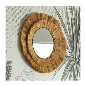 Atmosphera - Nástenné zrkadlo ALBA pr. 57 cm rafia 173839 vyobraziť