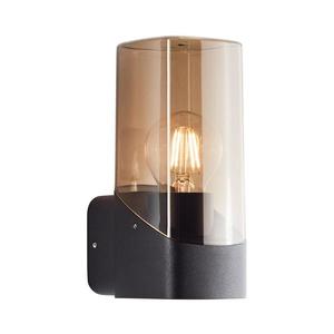 Brilliant - Vonkajšie nástenné svietidlo MINOU 1xE27/10W/230V IP44 čierna/dymová 44310/93 vyobraziť