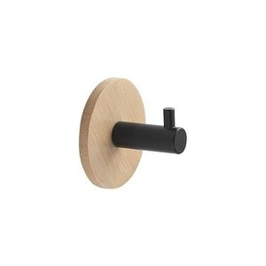 Gedy - Samolepiaci vešiak na uteráky HIMALAYA čierna/bambus 1126 vyobraziť