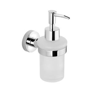 Aqualine - Nástenný dávkovač mydla SAMBA 150 ml mliečne sklo/lesklý chróm SB119 vyobraziť