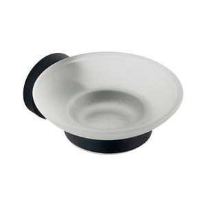 Aqualine - Nástenná mydelnička SAMBA mliečne sklo/matná čierna SB202 vyobraziť