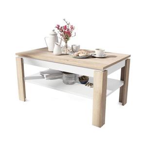 Rozkladací konferenčný stôl so zvíhacou doskou a poličkou ADEN dub sonoma/biela 5903631914898 vyobraziť