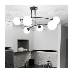 EMIBIG Luster na tyči PREGOS 6xE14/10W/230V čierna/biela 670/6 vyobraziť