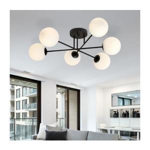 EMIBIG Luster na tyči ROMA 6xE14/10W/230V čierna/biela 1232/6 vyobraziť