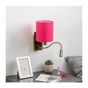 Brilagi - LED Nástenná lampa NUBILA 1xE27/25W/230V + LED/3W mosadz/ružová BG1557+BG1577 vyobraziť