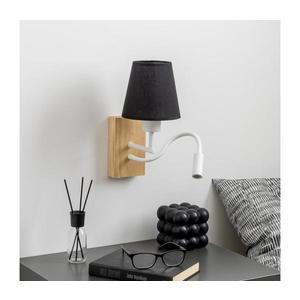 Brilagi - LED Nástenná lampa NUBILA WOOD 1xE27/25W/230V + LED/3W dub/čierna BG1565+BG1568 vyobraziť